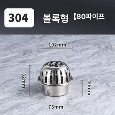 옥상 배수구 덮개 루프드레인 거름망 우수, 1급 80 304