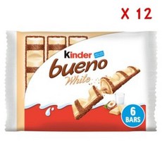 킨더 부에노 화이트 초콜릿 헤이즐넛 멀티팩, 117g, 12개
