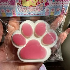 귀여운 고양이 발톱 스트레스볼 스트레스 해소 말랑이 스퀴즈볼 말랑이 장난감 공 무소음 말랑이 에어 젤리볼, 포도 고양이 발, 1개