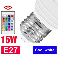 220V RGB 스포트라이트 E27 Led 전구 E14 디 밍이 스마트 램프 GU10 원격 제어와 빛 MR16 룸 장식 네온, [02] E27 White, [01] 2 Years Warranty, [02] Milky, 1개, 01 2 Years Warranty