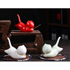 명상 요가 인테리어 고양이 인센스 향 스틱 홀더 향기테라피 카페소품