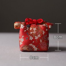 찻잔 다관 다도 싸개 자사호 파우치 휴대용, 1개