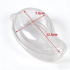 망고 모양 케이크 상자 투명 식품 보관 용기 베이커리 수납함 일회용 케이스 베이킹 디저트, 50개, A. 투명 상자 50개