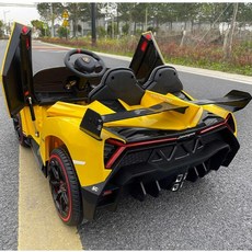붕붕카 전동차 어린이 범퍼카 푸쉬카 리모컨 전동카, 전기 구동, 4륜 노랑 리튬 가위+리모컨+플라스틱휠