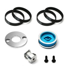 TT02 저소음 벨트 변속기 40T 6T TT 기어 02 DIY 드라이브 시스템, Set with 4 Belts