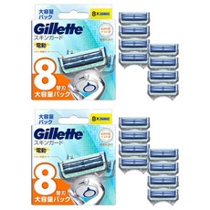 질레트 스킨가드 레이저 면도날 카트리지, 2개, 8개입