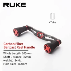 Ruke 캐스팅 릴 카본 핸들 및 EVA 메이트리 노브 3 색 길이 105mm 베이트 어셈블리 구멍 크기 8*5mm, 01 7x4