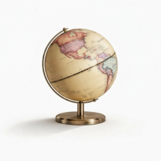 루미나 25cm 영어 지구본 고급 인테리어 홈오브제, 빈티지골드 (25cm)