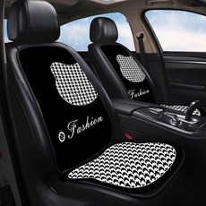 BIKASU 자동차 시트 커버 방석 세트 사계절 차량용품, 7세트, 블랙