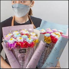 義大利大花棉花糖花束 (12支入), 1件, 粉色, 粉色