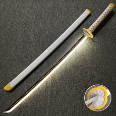 UB 카타나 LED 광선검 일륜도 귀멸의 칼날 충전식 발광검 일본도 코스프레, 1개, 라이트닝화이트