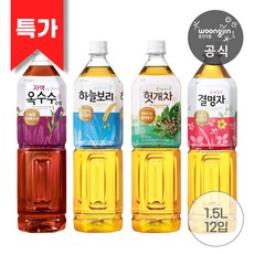 웅진식품 웅진직영 하늘보리 외 차류(옥수수수염차/결명자차/누룽지차/헛개차) 1.5L x 12개, 결명자차 1.5L x 12입