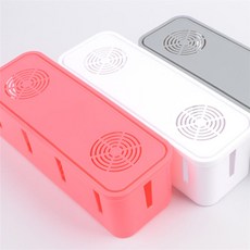 멀티탭 정리함 케이블 전선 선정리 정리기 GN15378, 화이트-소형, 쿠팡 화이트