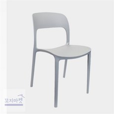 심플 포인트 플라스틱카페의자, 화이트