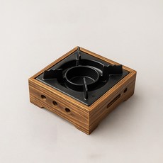 쿡제 사각 우드 미니 화로 워머, 1개, 대(210mm)