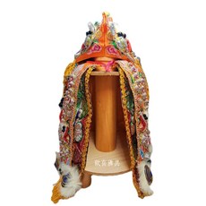 〔歡喜佛具〕一尺三神尊適用 橘款粒麟龍 手工刺繡 文財神 天上聖母 李府王爺 保生大帝 神衣 神明衣服 神明用品, 1個