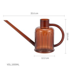 大號長嘴澆花器 家用便攜可拆洗, 琥珀色 - 1000ml, 1個