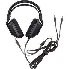 게임 콘솔 게이밍 헤드셋 마이크 포함 PC 노트북용 부드러운 이어패드 볼륨 조절 3.5mm USB 회전 가능 방향성 검정, Black