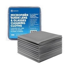 Microfiber Wholesale 프리미엄 렌즈 안경 클리닝 천 그레이 15.2 x 15.2cm 6 6인치 10팩 부드러운 극세사 스웨이드 여행용 사이즈 재 보풀 없음 긁힘, 회색