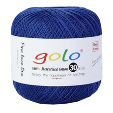Golo 크로셰 실 크로셰 실 핸드 니트 태팅 실 201, 260-블루