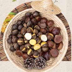 진기가득 공주 밤 중 - 무칼집 1kg, 공주밤 (중) 무칼집 1kg, 단품, 단품