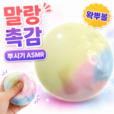 코리슬리 왁뿌볼 말랑이 스퀴시 스트레스볼 왁스뿌시기 ASMR, 파스텔 컬러, 58g, 2개