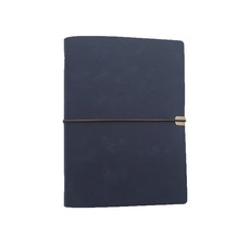 빈티지 인조가죽 다이어리 플랜 6공 바인더 노트, 1개, 네이비
