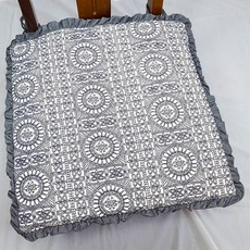 북유럽풍 식탁방석 45X45(솜포함)자가드 두꺼운 원단