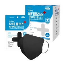 KF94 닥터플러스 2D 마스크 50+50매 개별포장 블랙, 상세페이지 참조, 1개