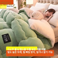 극세사 벨벳 겨울이불 두꺼운 보드라운 보온 밍크 담요 겨울용, 아보카도그린