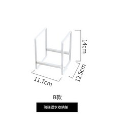 帶蓋餐具收納箱 廚房碗架 瀝水碗碟架, 白色 - 碗碟收納架, 1個