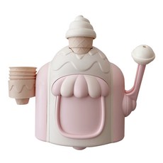 히호히호 아이스크림 버블머신 목욕놀이 장난감 어린이 유아 물놀이 거품목욕, 1개, 핑크