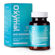 RACE ON 氧元素速融合鐵B群雙層錠 高單位B群 專利螯合鐵 酵母硒 速放緩釋 持續好體力, 1盒, 60顆