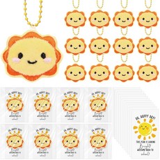 Hotop 스모어 플러시 열쇠고리 24세트 귀여운 마시멜로 영감을 주는 카드와 가방 포함 직원 감사 선물 직원 감사 선물 직원 동료 친구를 위한 크리스마스 추수감사절