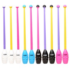 니스포 리듬체조 곤봉 36Cm 멀티컬러 아동용 학교 체육 수업 학원 체조용품, 핑크/퍼플