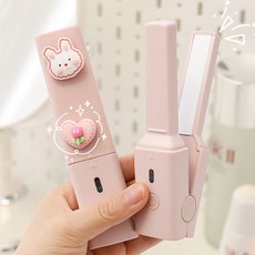 앞머리 전용 무선 미니 고데기 휴대용 매직기, 롱 벚꽃 미니고데기(3종세트)