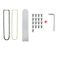 Xiaomi M365 스쿠터 키트 용 배터리 컴 파트먼트 하단 커버 17PCS 나사가있는 실리콘 발 패드 수리, [16] a set