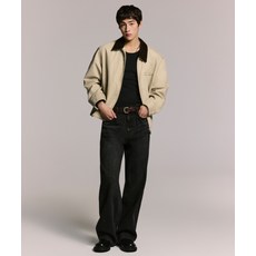 무신사 스탠다드 엑스트라 와이드 데님 팬츠 워시드 블랙 498062