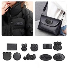 가죽 옷 패딩 스티커 와펜 자수 패치 수선 테이프, 03가죽수선패치-브이, 1개