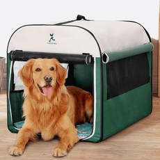 헤이이츠미 대형견 켄넬 케이지 이동장 하우스 그린 S M L XL 차량용 카시트, 01 접이식 소프트 켄넬 S