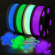 Filajoy3D 범용 호환 야광 3D프린팅 필라멘트 PLA 1.75mm 250g*4, 야광컬러+블루+퍼플+그린컬러, 야광 4종 세트250g*4
