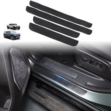 Hummer EV 액세서리용 자동차 도어 씰 프로텍터 4도어 엔트리 가드 긁힘 방지 방수 외부 보호 허머 SUV 픽업 트럭 2022-2024 2025 2026 4개 (블랙), Hummer EV 액세서리용 자동차 도어 씰 프로텍터,