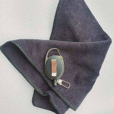 파크골프 볼타올 라운딩 볼클리너 블랙타올 + 릴와이어 세트판매 필드용품 골프 악세사리, 1개