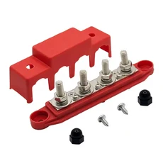 캐러밴 RV 배전 4 가지 방법 12 48V 250A DC 버스 바 보트 용 접합 자동차 액세서리 M8 M10 스터드, 01 Red M8