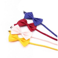 반려동물 나비넥타이 목걸이 애견 고양이 컬러풀 패션 액세서리 의상 목줄, 1개, 2-나비넥타이-옐로우