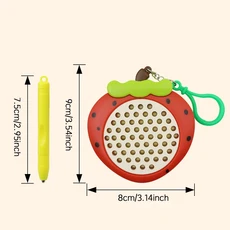 자석 볼 드로잉 보드 어린이 태블릿 스케치 스타일러스 포함 몬테소리 교육 여행 활동 장난감, 04 strawberry