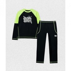 매장정품 브라운브레스 BROWNBREATH 키즈 COLOR BLOCK RASH GUARD SETUP - BLACK KLMMSWT01-1 1490589