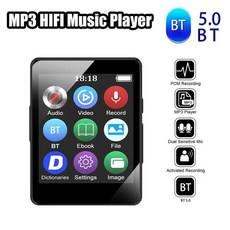 블루투스 5.0 MP3 플레이어 HiFi 무손실 오디오 녹음, 8G 카드