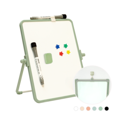 하루아즈 양면 미니 화이트보드 탁상용 벽걸이용 미니칠판 자석 메모보드, 민트