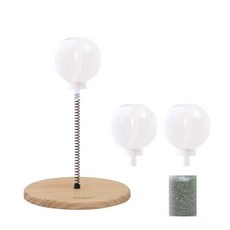 애완 동물 간식 대화 자극 누출 디스펜서 장난감 고양이, 1개, JH 기본 [3개 볼] 캣닢 포함